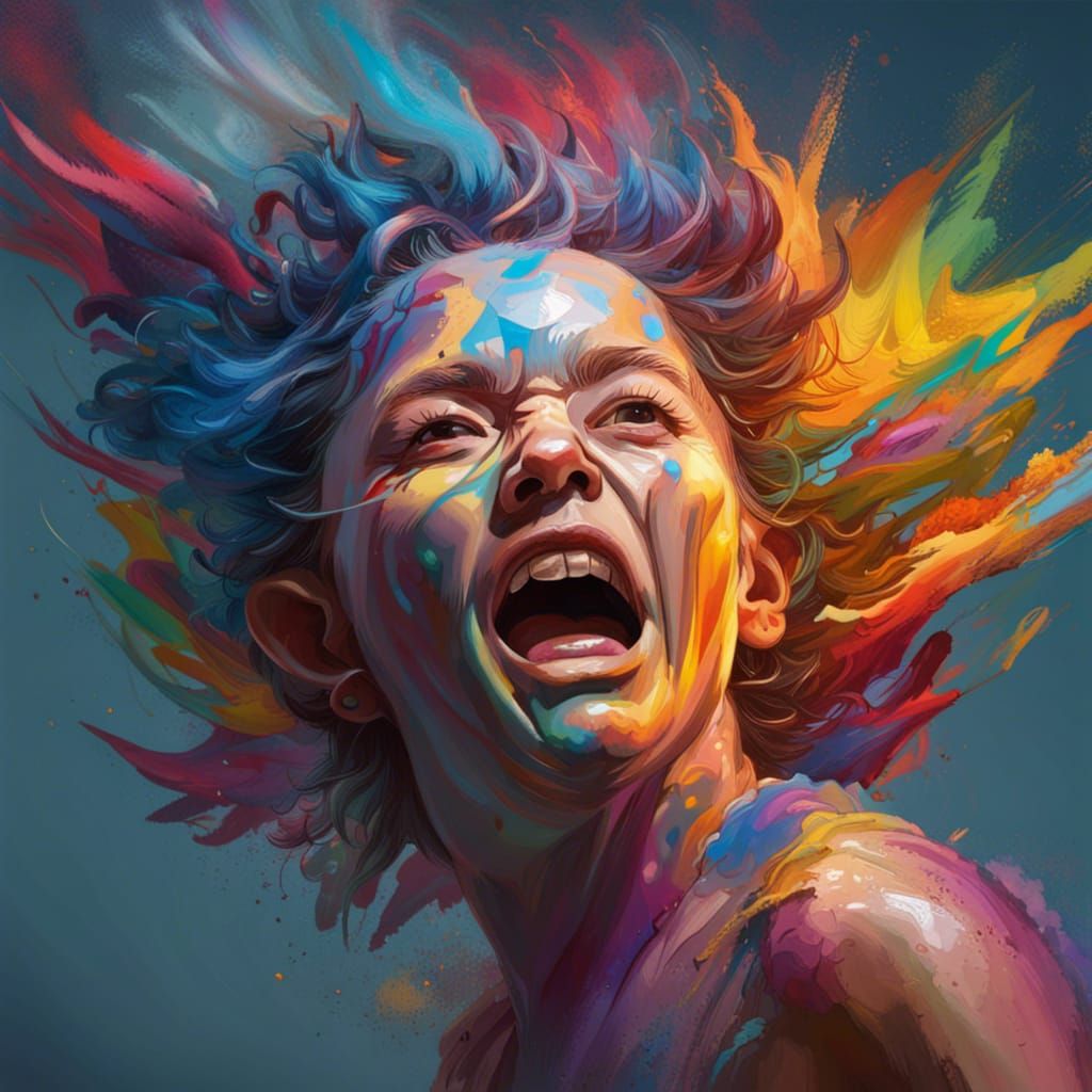 Hyperrealistic Nimbus Cloud Formation in Splash Art Style