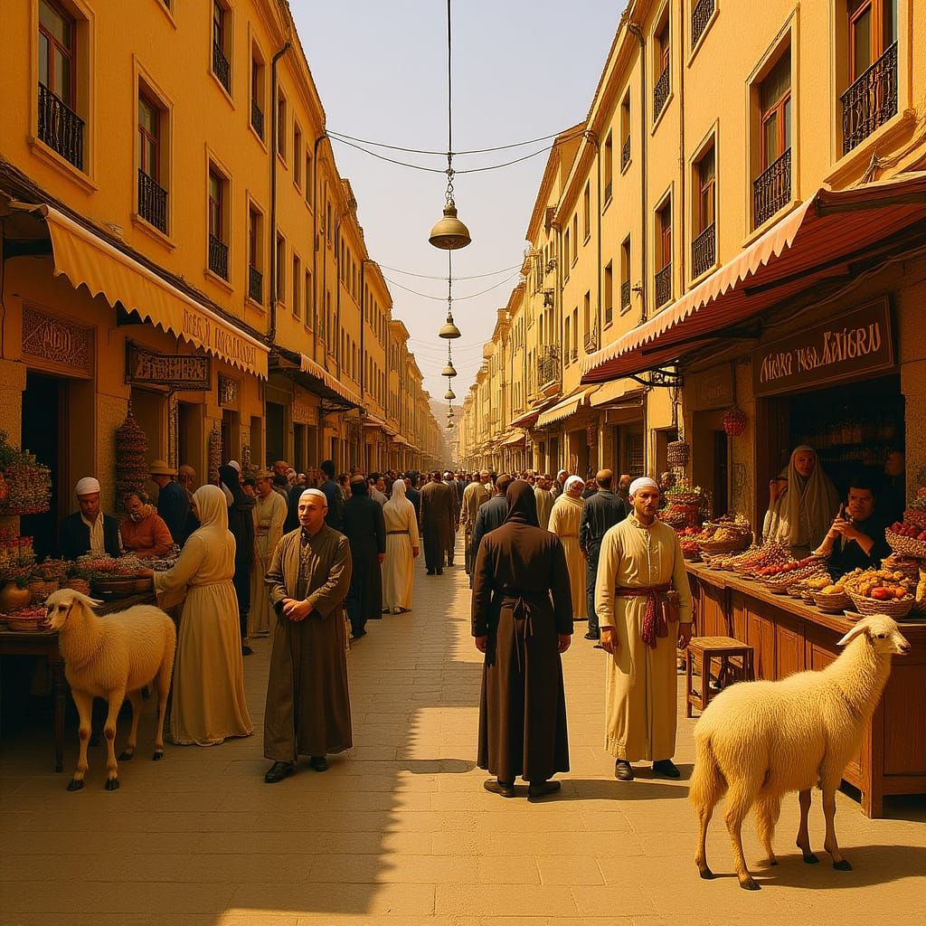 Casablanca Marketplace: A Vibrant Bazaar Scene
