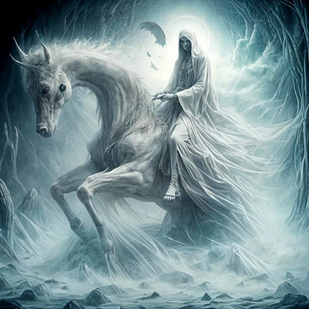 Gothic Raven in Victorian Bedroom: Surreal Nightmare