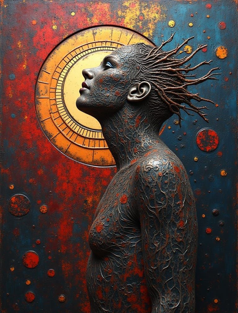 Stained Steel Art of Hollowness Alone Too Long