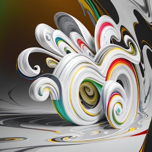 Abstract Twisting Forms in Vivid Colors