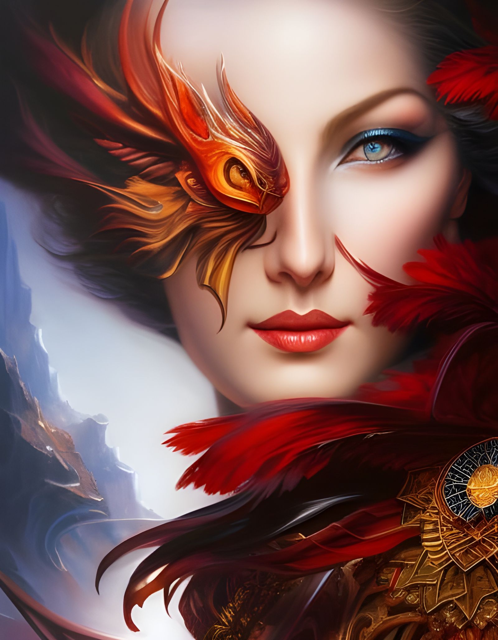 Demonic Arabian Beauty in Detailed Matte Painting