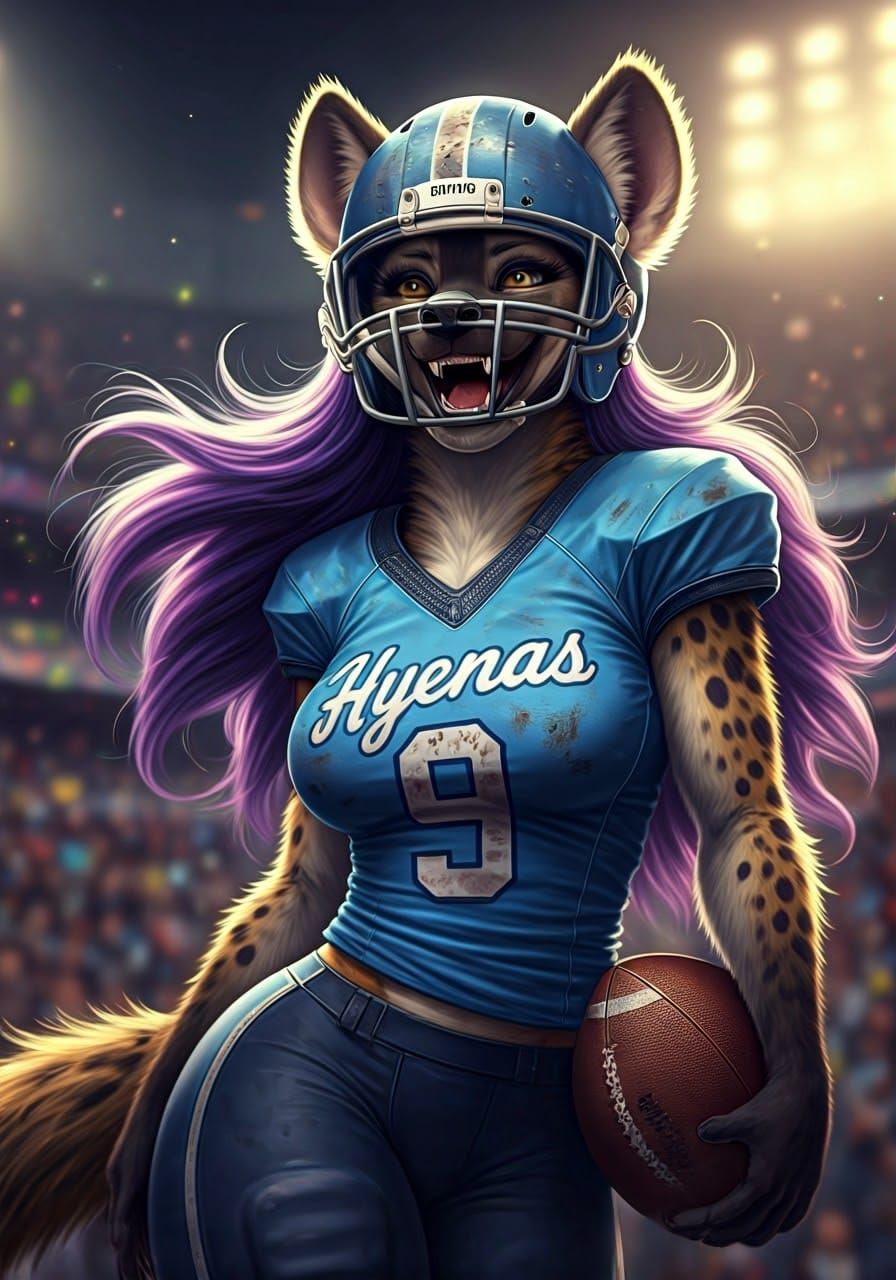 Fierce Furry Football Player Scores Touchdown