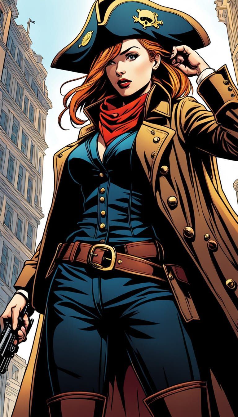 Heroic Detective in Golden Lighting