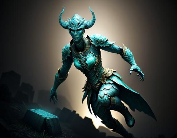 Amphibioid in Mystical Environment: 3D Game Art