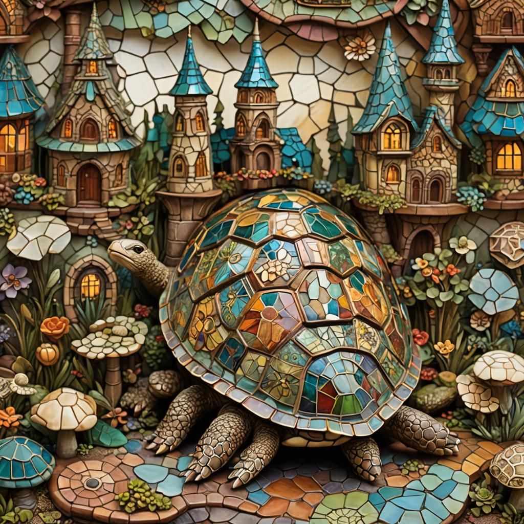 Turtle Mobile Home in a Candy Landscape