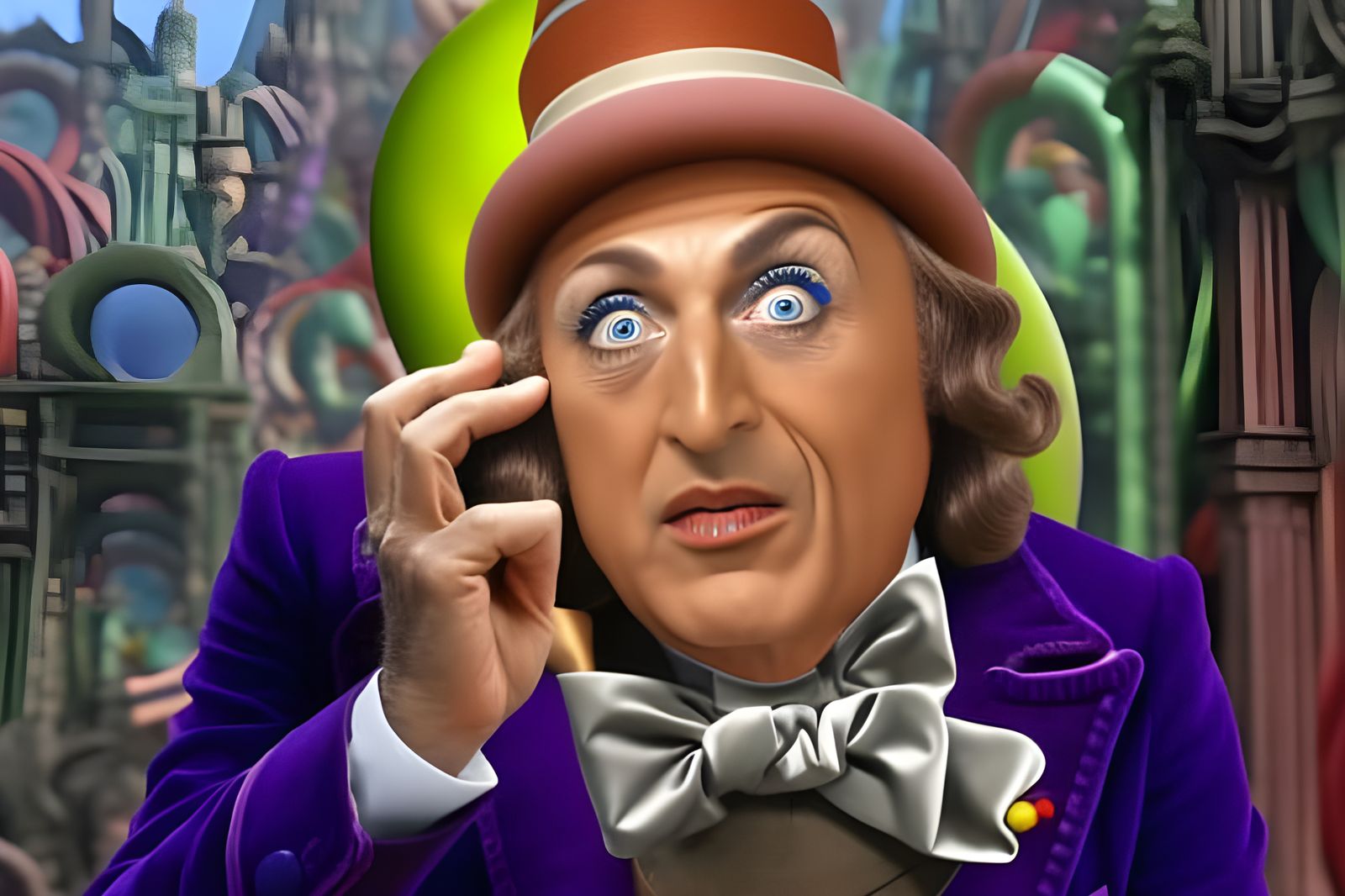 Surreal Willy Wonka with Everlasting Gobstopper