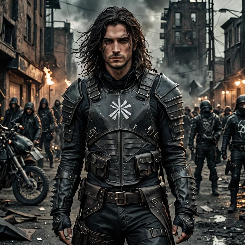 Post-Apocalyptic Leader in Ridley Scott Style