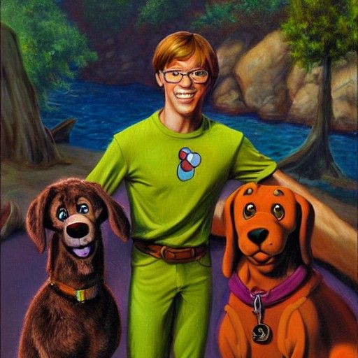 Scooby-Doo as an Oil Painting
