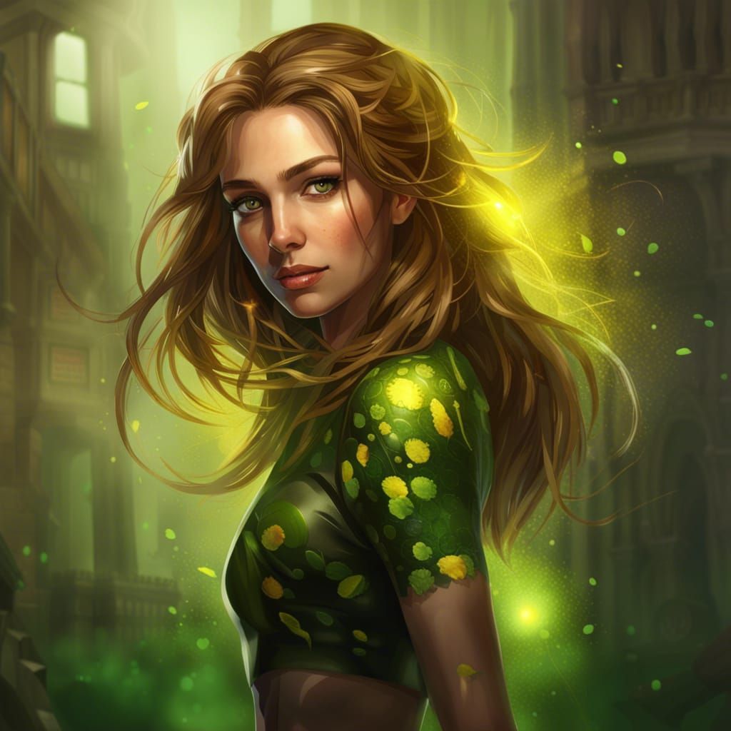 Striking Woman with Green Eyes: 8K Concept Art