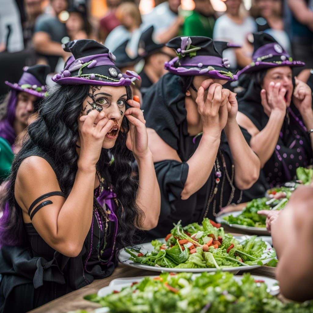 Witches' Extreme Salad Eating Contest: Photography