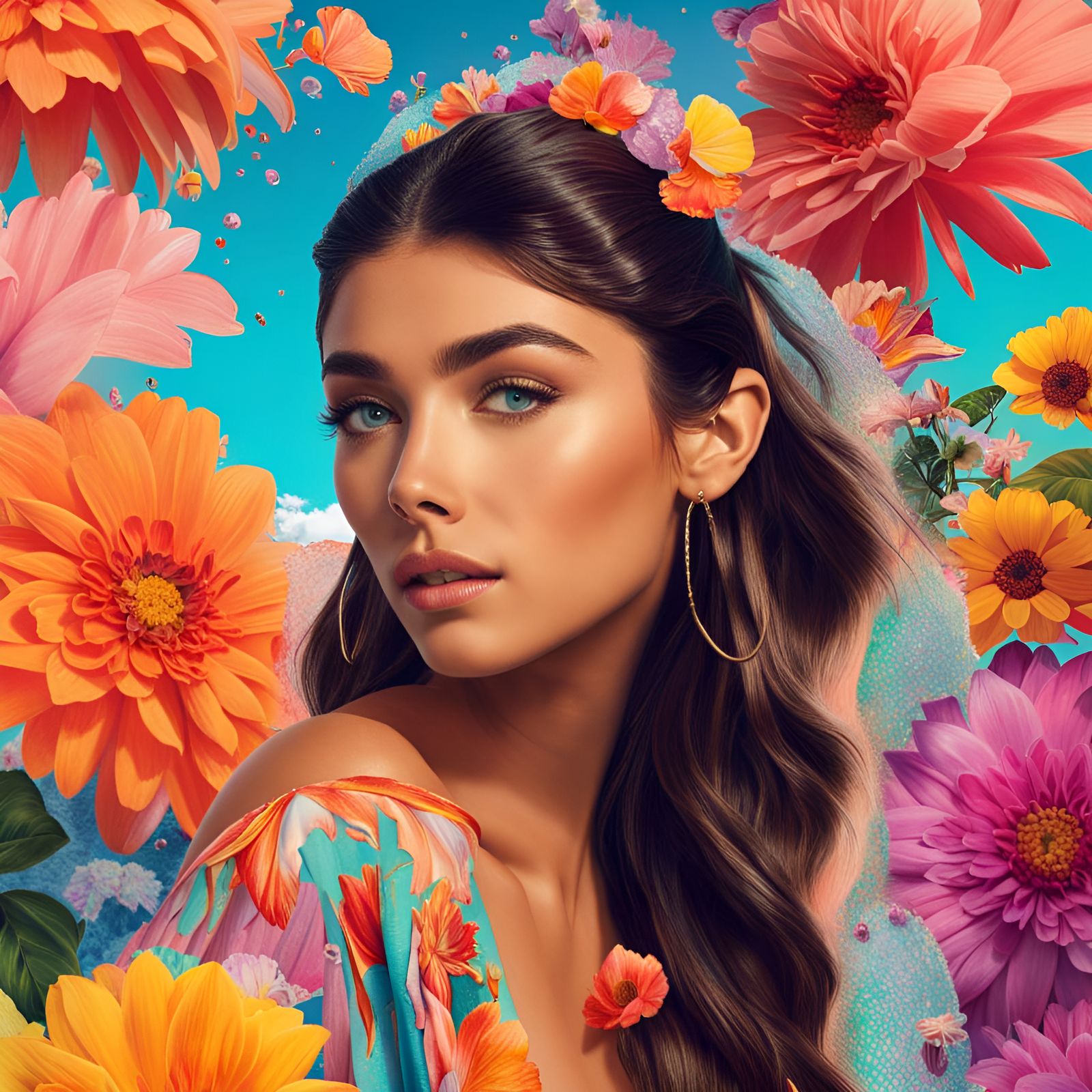 A flowery Hipster Madison Beer