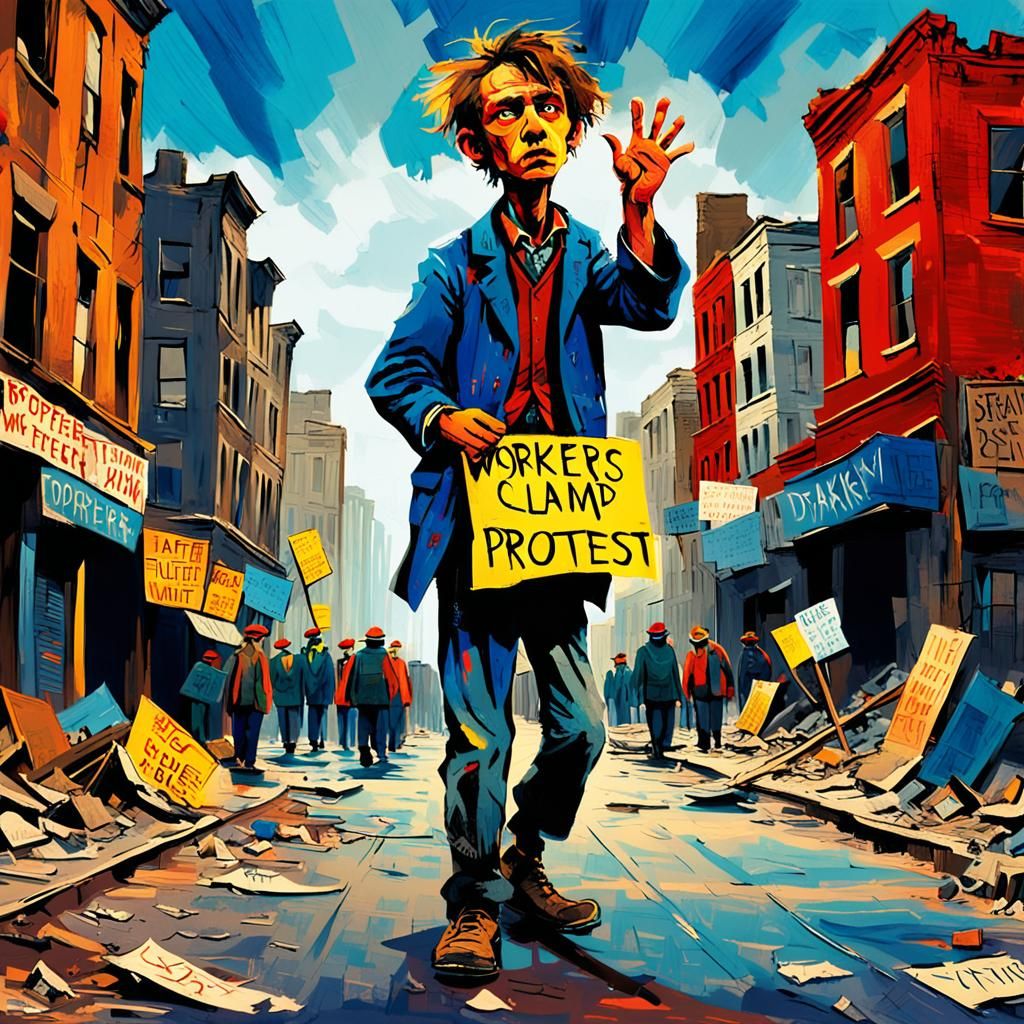 a post-apocalyptic little tramp accidentally leads a labor p...