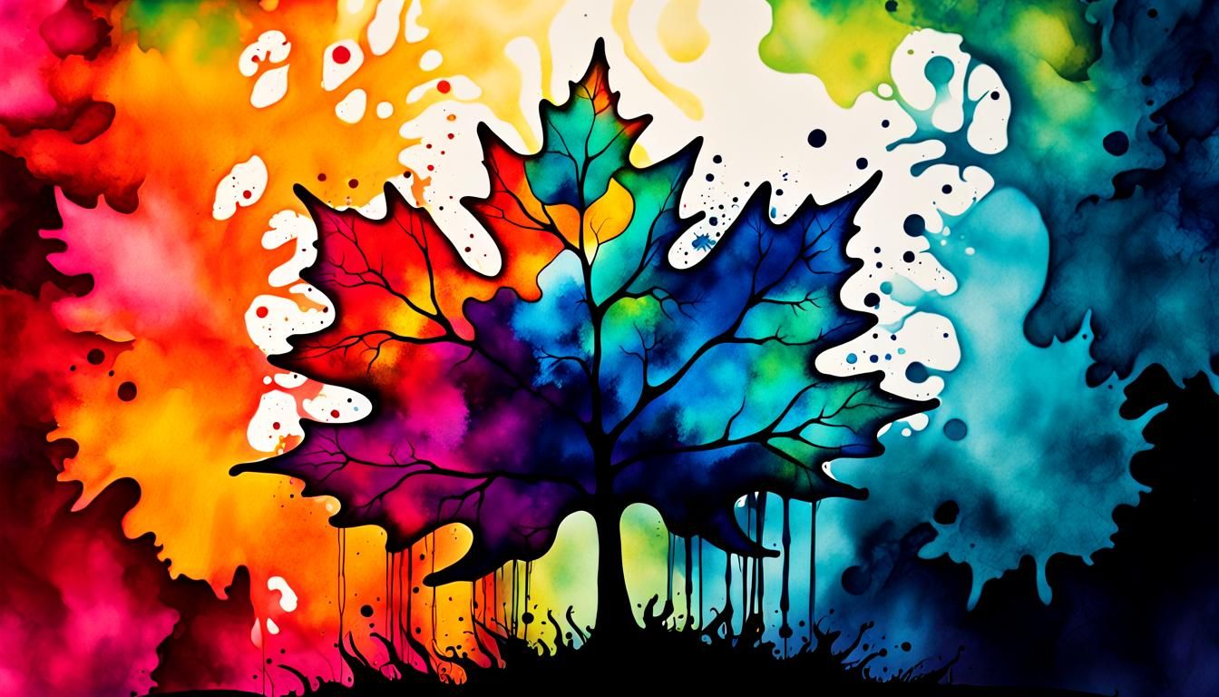 Modern European ink painting