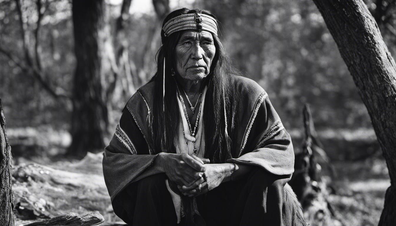 Native American Life in 1920s Black and White