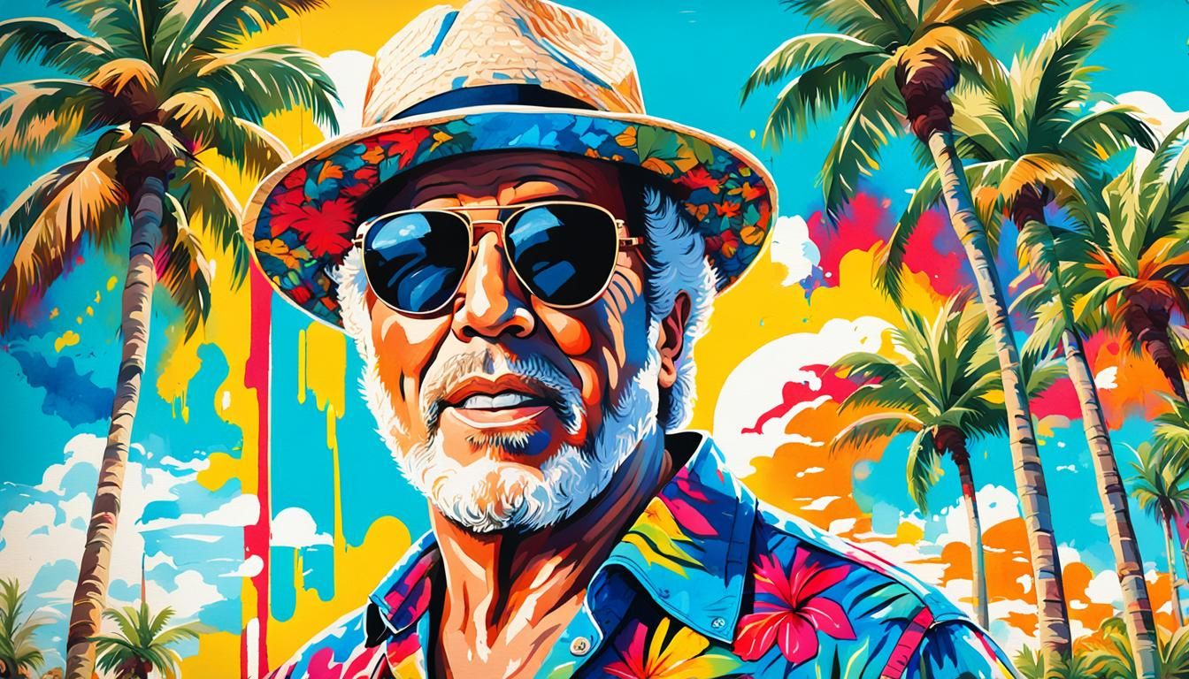 Tom Jones Portrait in Pop Art Watercolor Style