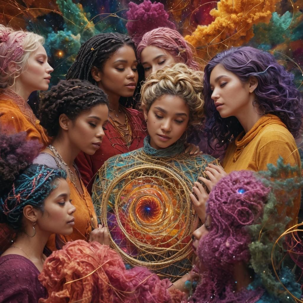 Connectedness: Vibrant 3D Digital Art of Diverse Group
