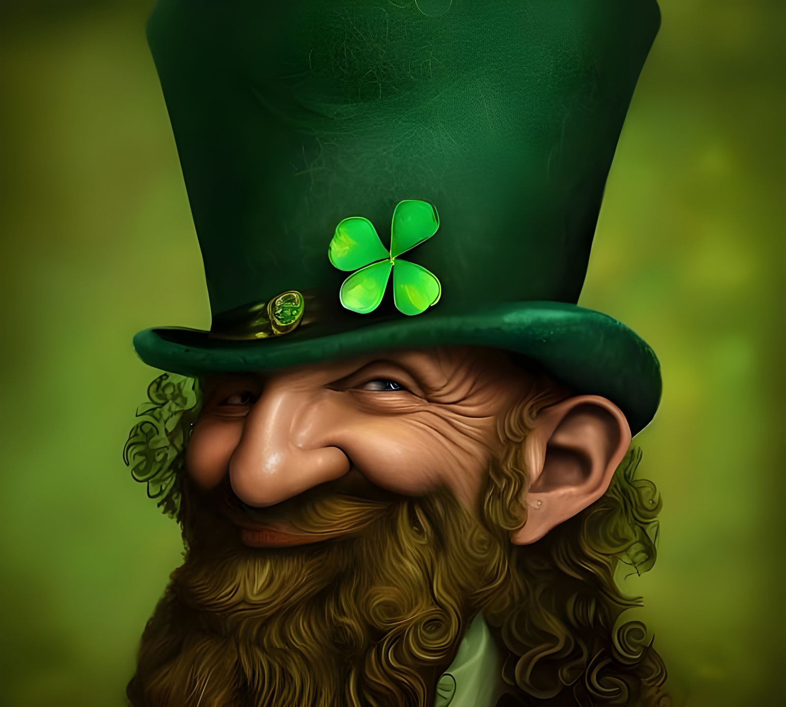 Leprechaun Portrait in Renaissance Romanticism Style