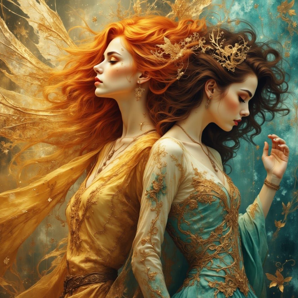 Enchanting Elemental Women as Magical Creatures
