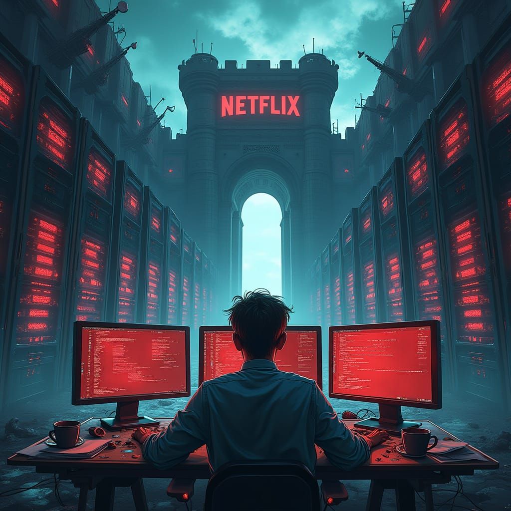 Netflix Fortress Defense Main Scene: Digital Illustration