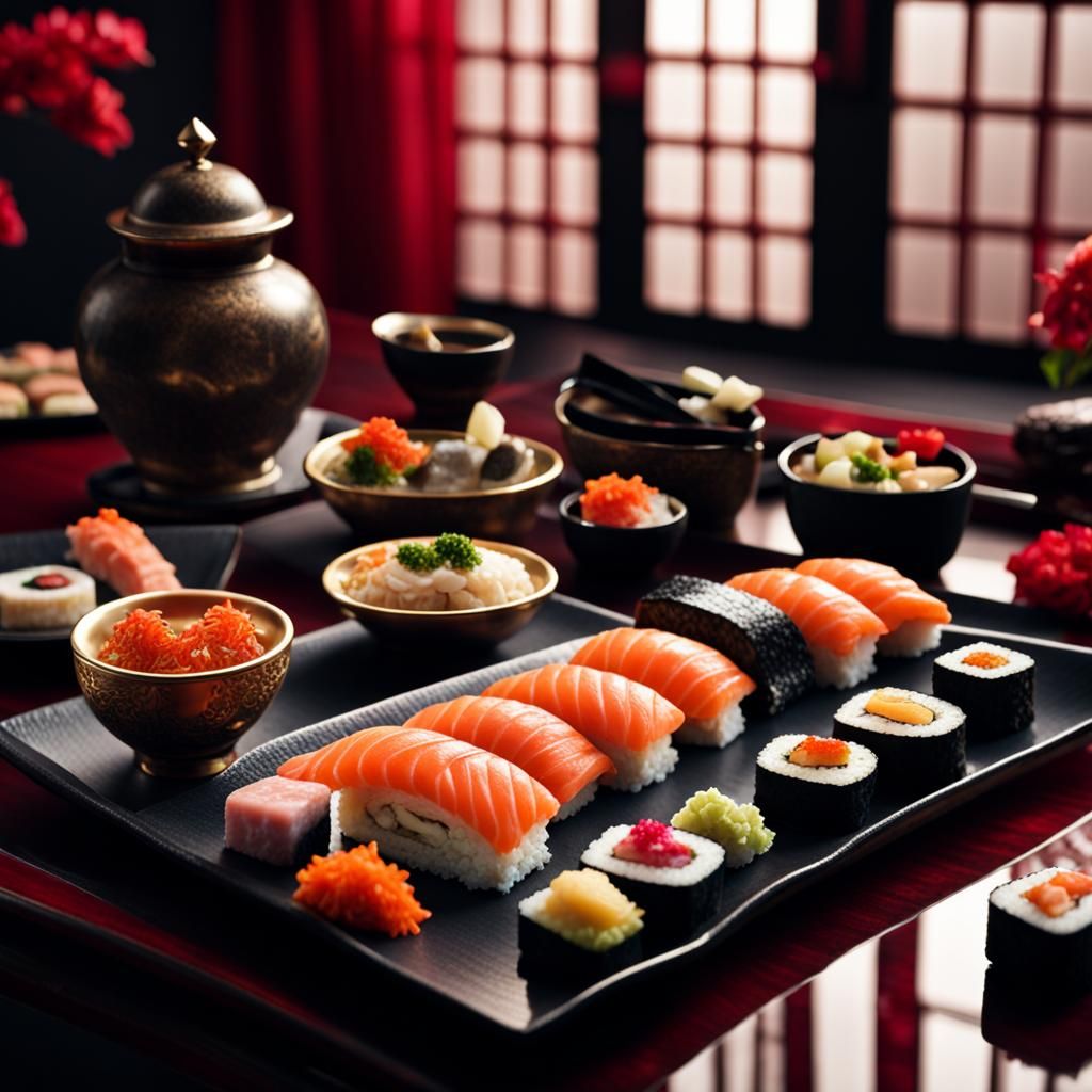 Hyperrealistic Makeup, Jewellery, and Sushi Still Life