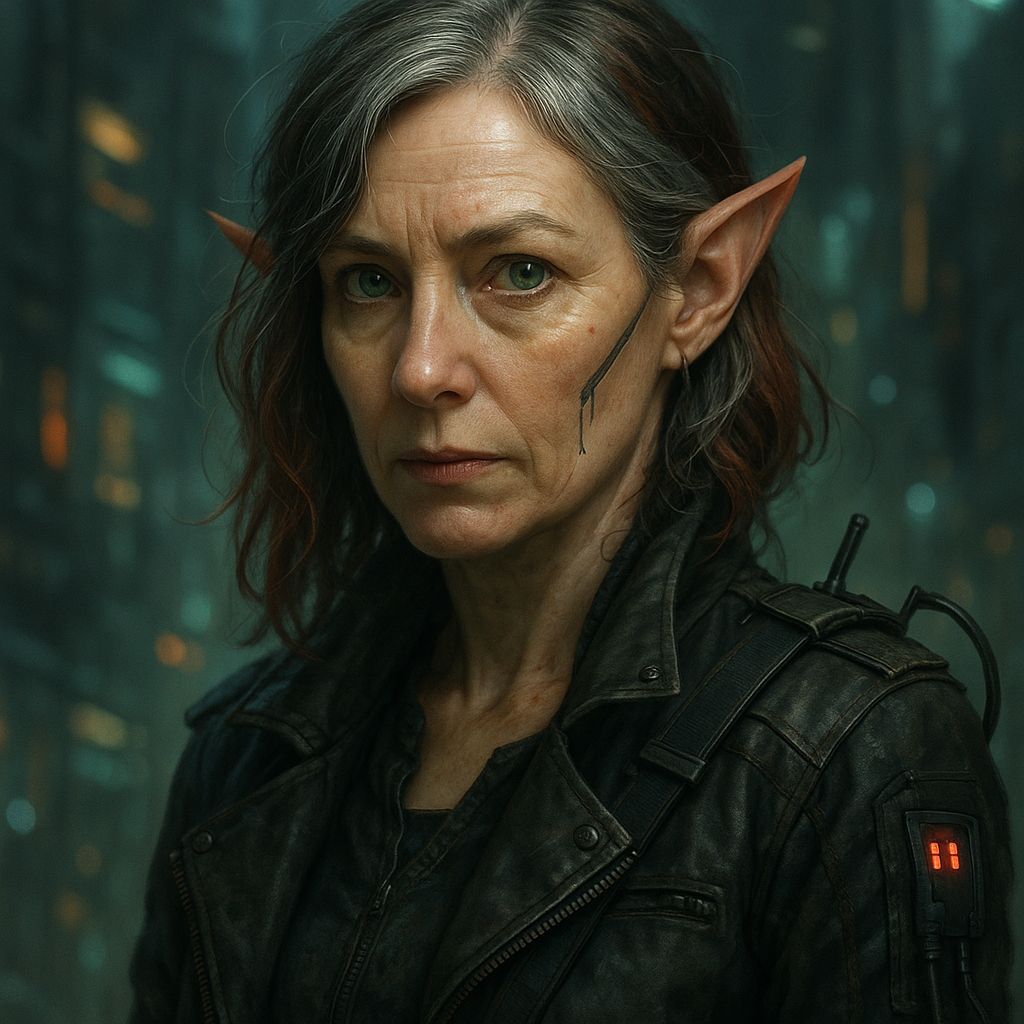 Shadowrun Female Elf with Auburn Hair