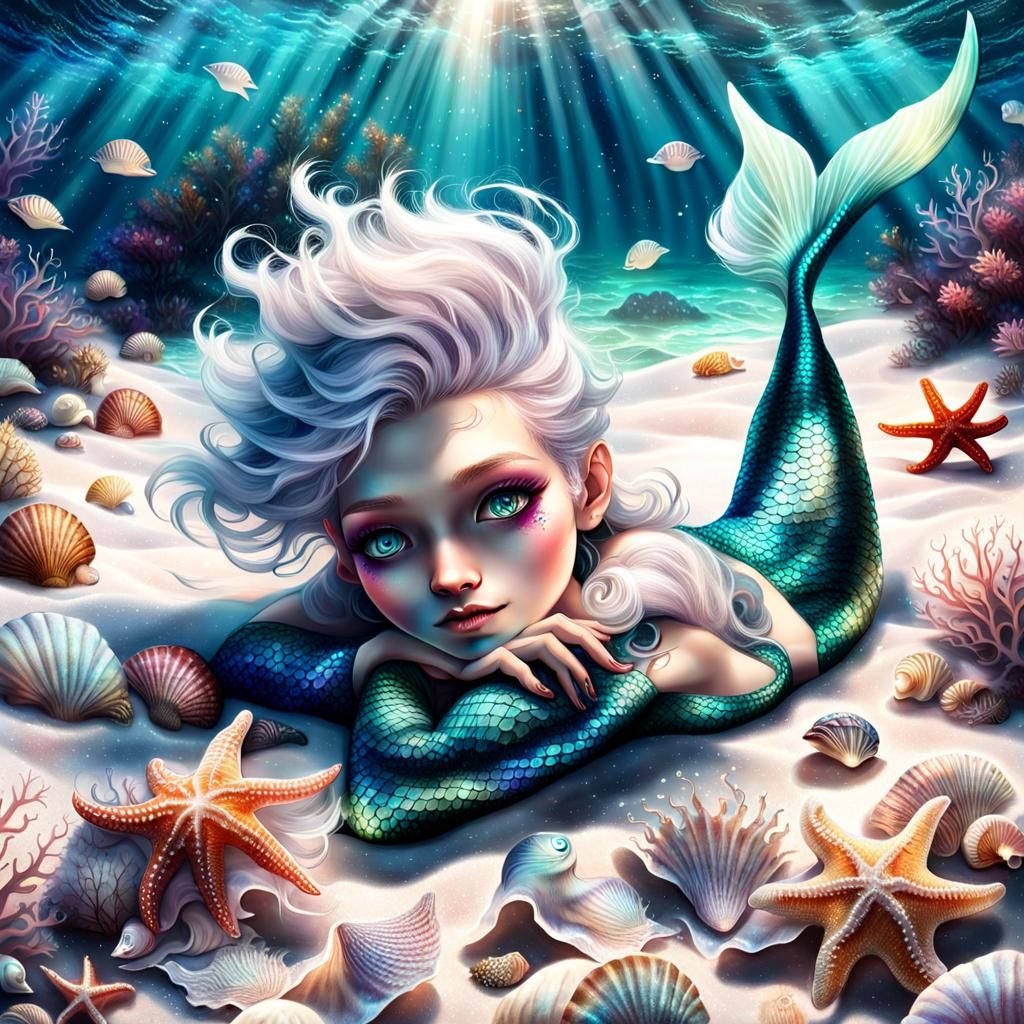 Mermaid or merboy with extra glitter