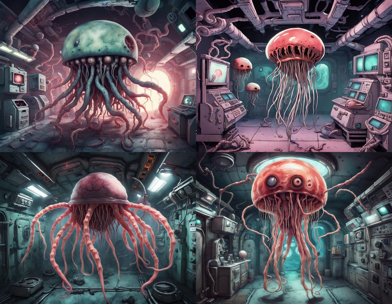 Abandoned Space Station: Spectral Jellyfish Horror