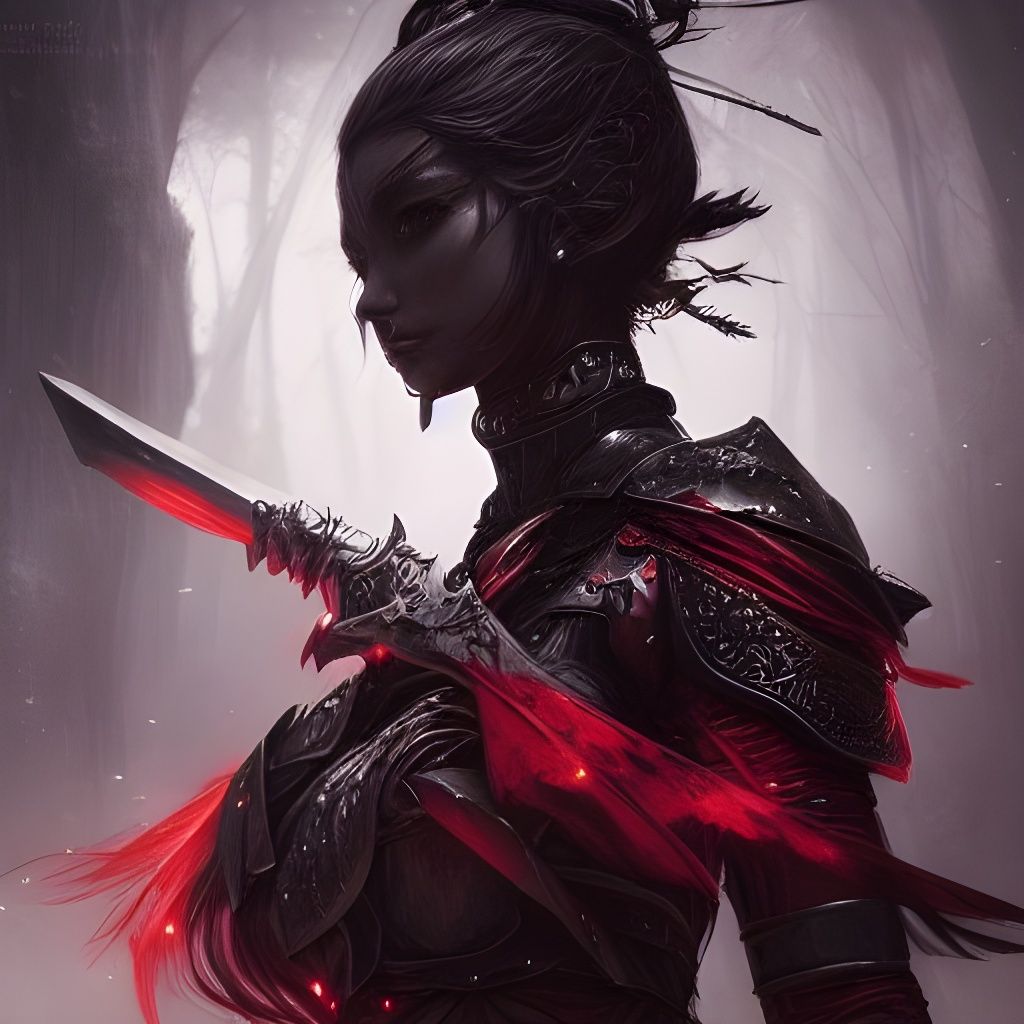 Dark Fantasy Warrior in Intricate Armor