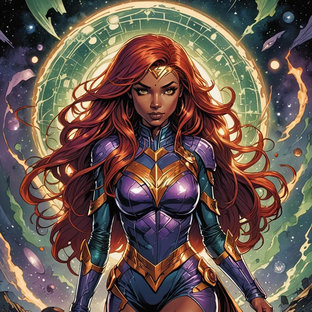 Starfire Comic Book Art by Mark Brooks and Dan Mumford