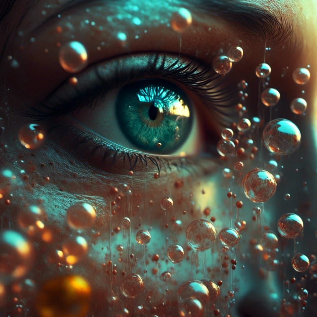 Alien Contemplates Time in Hyperrealistic Close-Up