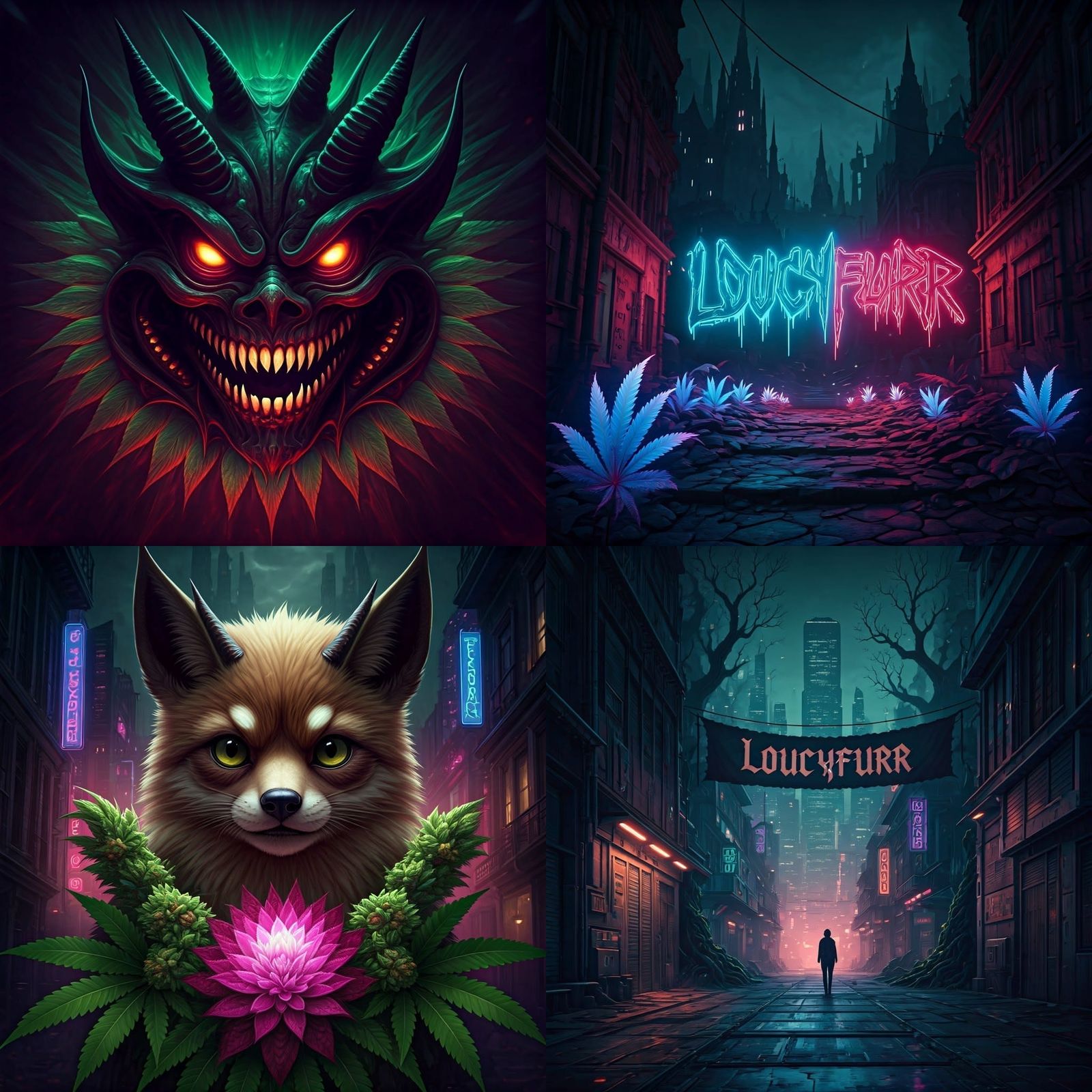 Loucyfurr Cyberpunk Fantasy Concept Art