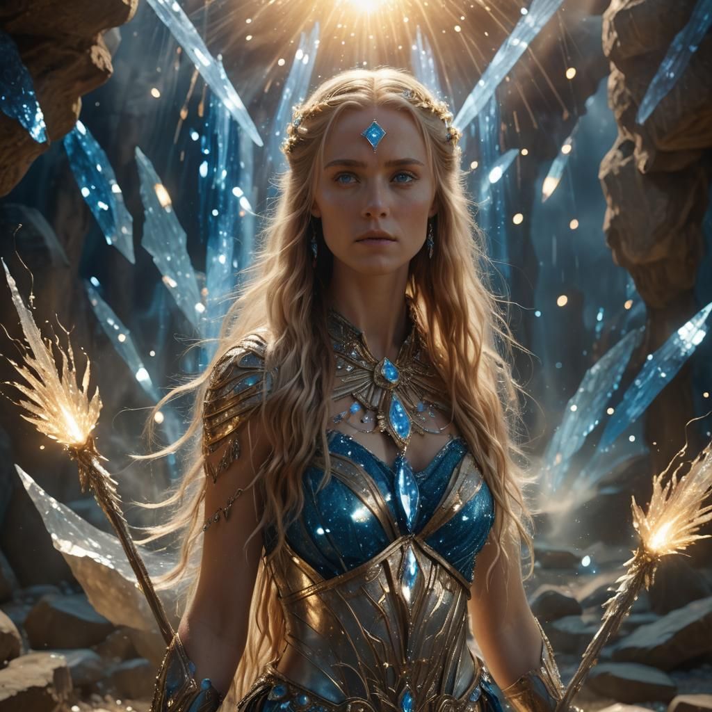 Celestial Warrior Radiating Serenity and Strength