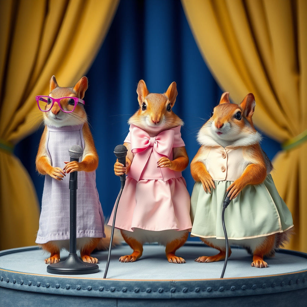 Squirrels on Stage: Fine-Art Photography in Pastel Colors