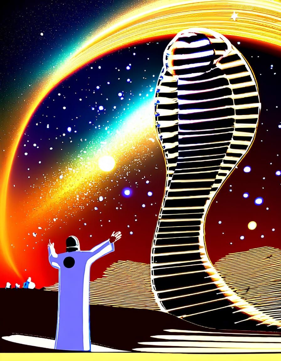 Stunning Science Fiction Scene with Nike Shoes and Comet