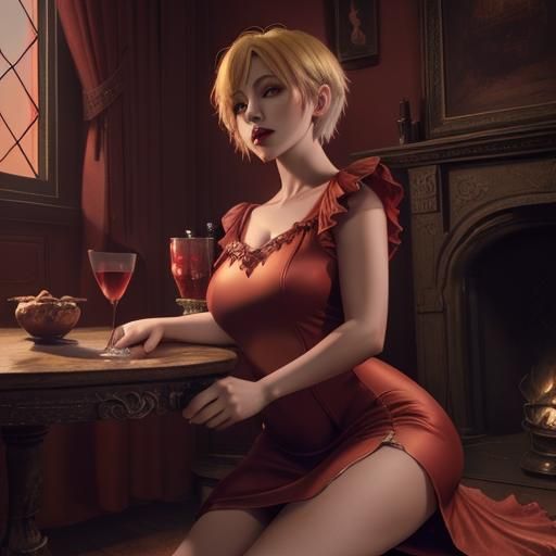 Lilith on Her Throne: Fantasy Concept Art