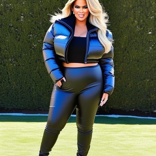 Portrait of Woman in Oversized Puffer Jacket