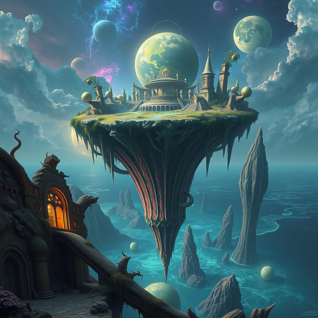 Fantastical Double World in Surreal Dreamlike Style