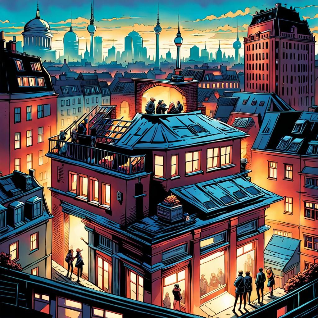 Energetic Girls' Hip-Hop Caper on Berlin Rooftops