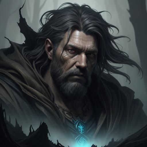 Gnarled Wood Wizard in Muted Earth Tones