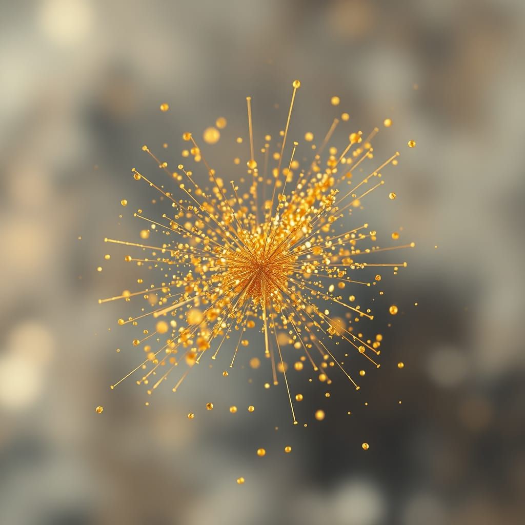 Ethereal Golden Sparkles Dance in Air