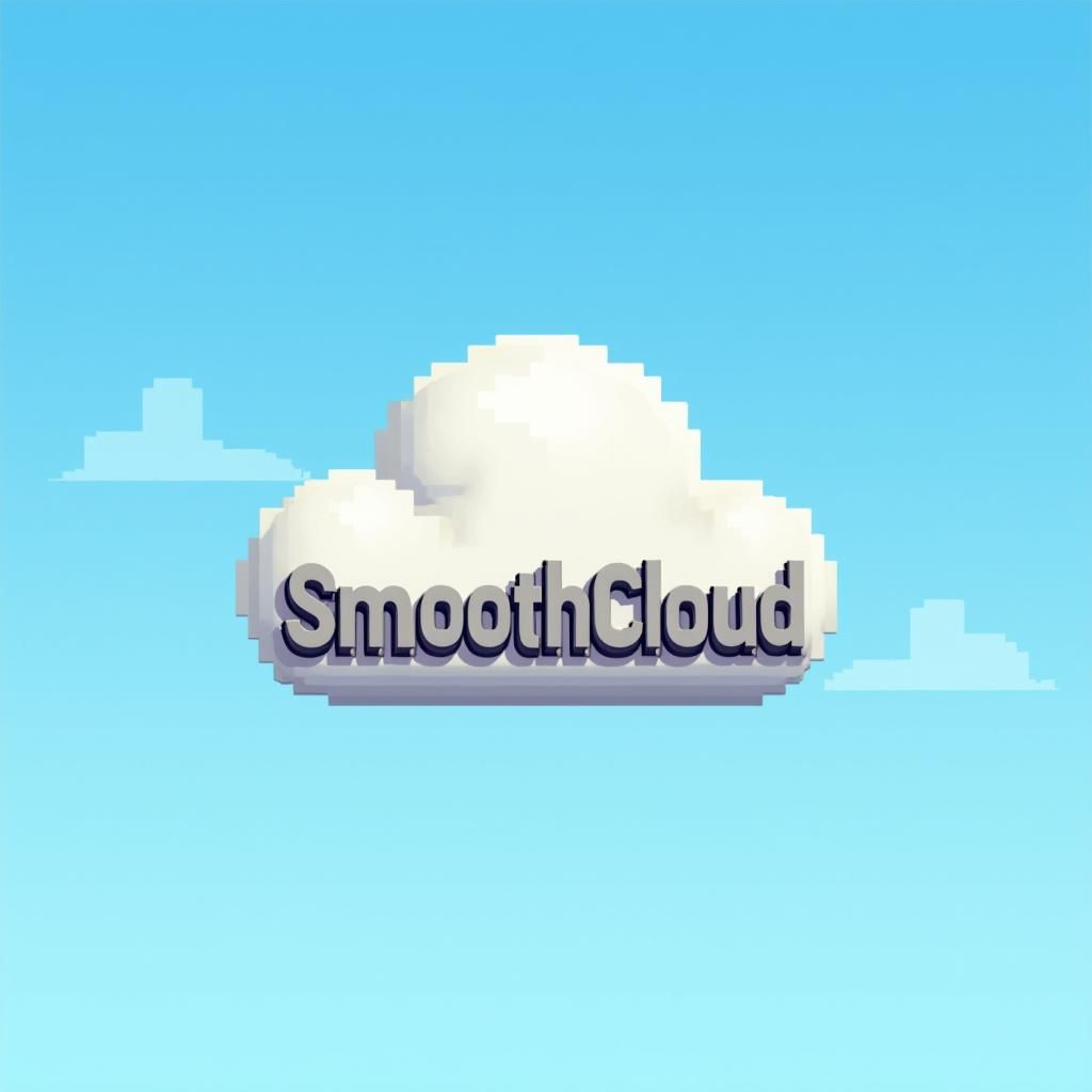Minecraft Logo with Cloud and "SmoothCloud" Text