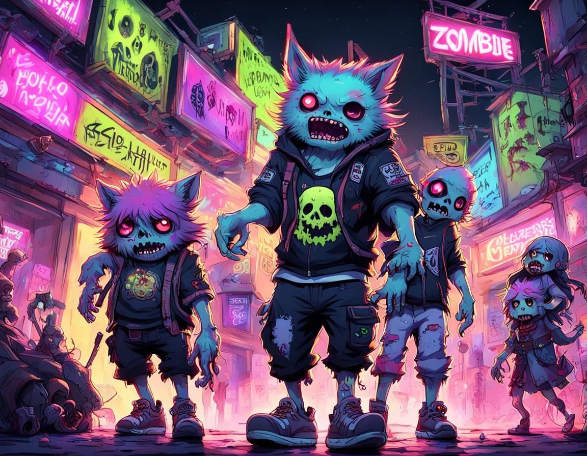 Anime Zombie Village Death Metal Concert