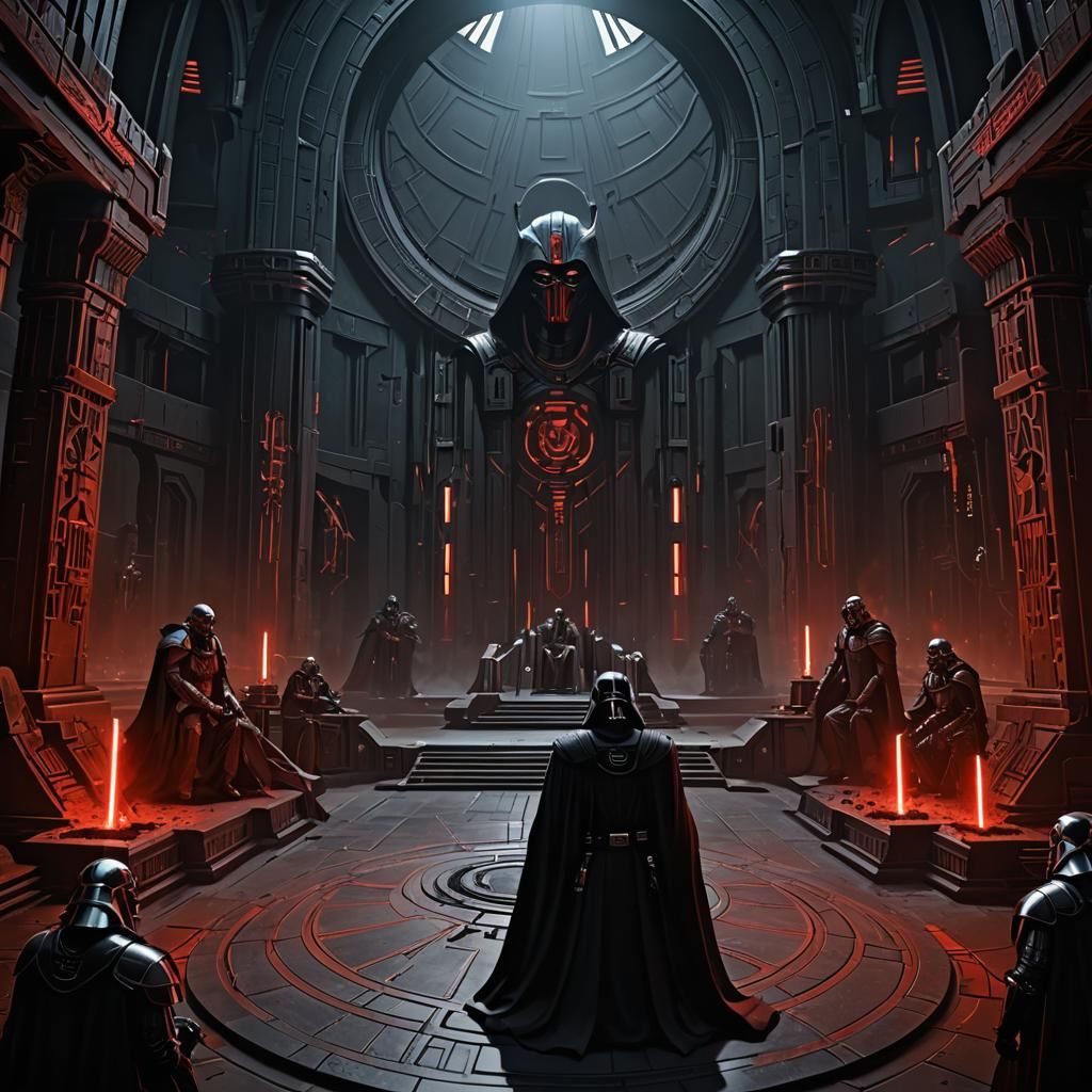 Sith Acolyte Before Emperor's Throne: Matte Painting