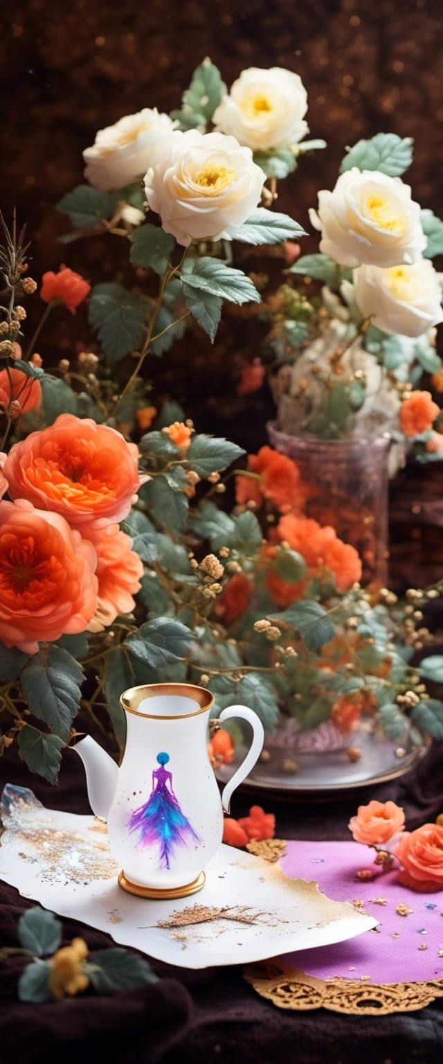 Red Wine on Sweet Lips in Dark Style