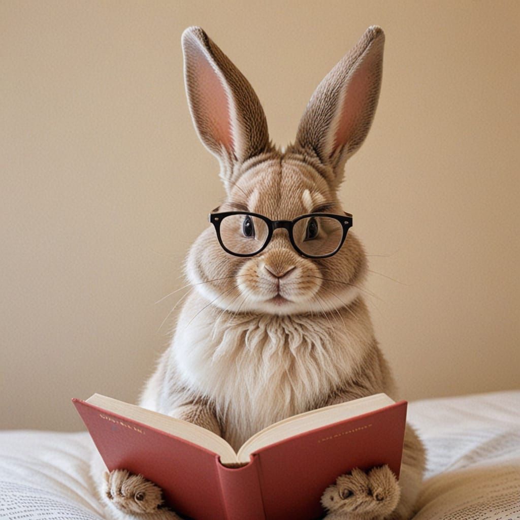 Bunny Reader: A Rabbit Lost in a Giant Novel