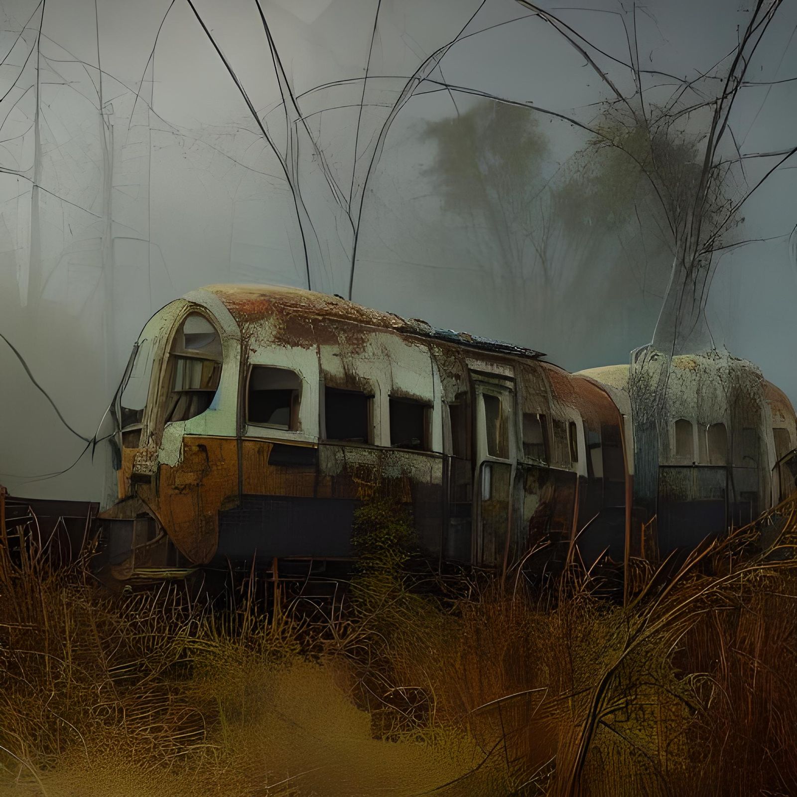 Decaying Trainyard Concept Art in Unreal Engine