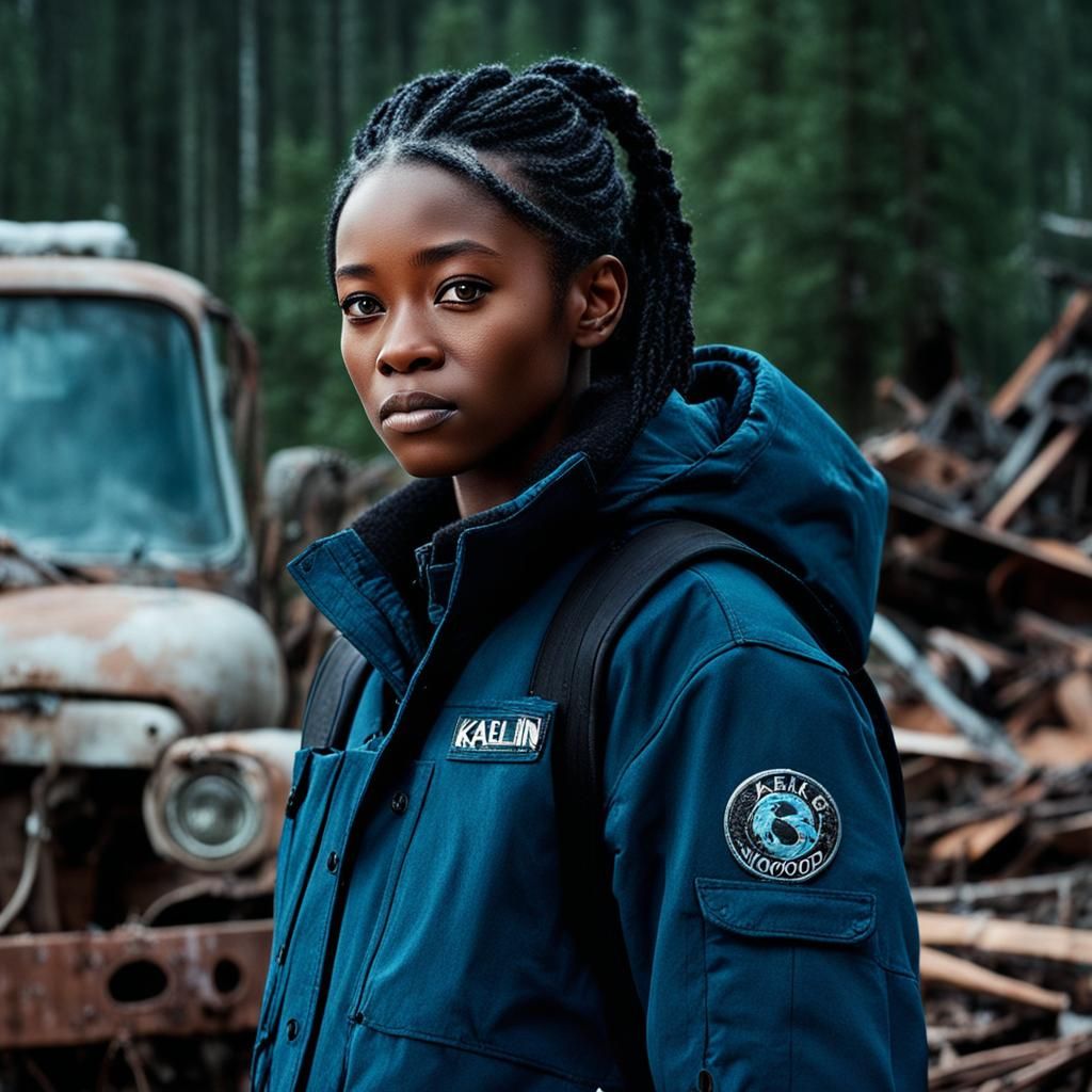 Post-Apocalyptic Survivor Kaelin Blackwood in Ruined Researc...