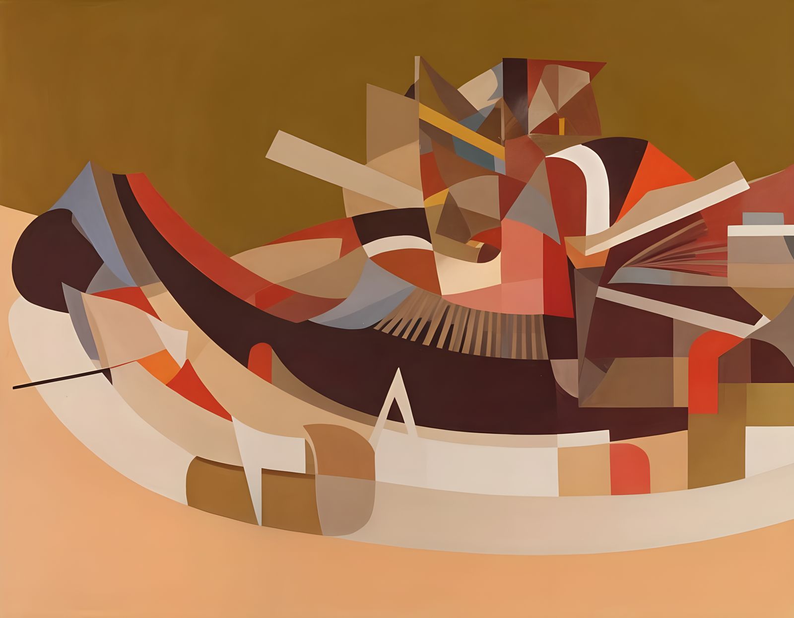 Surrealist Masterpiece with Intricate Composition and Depth