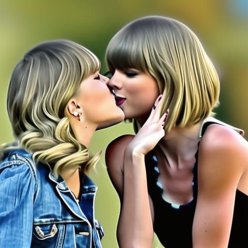 Image of Two Girls Kissing